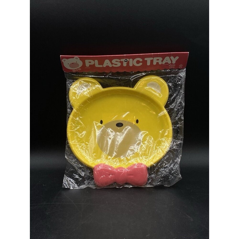 Sanrio Fancy Friends Bear Heisei Retro Showa Plate Howdy Plastic Tray